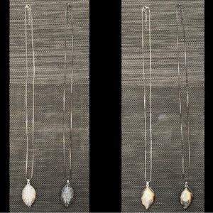 Sparkly Leaf Pendant and Necklace Bundle